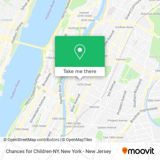 Mapa de Chances for Children-NY