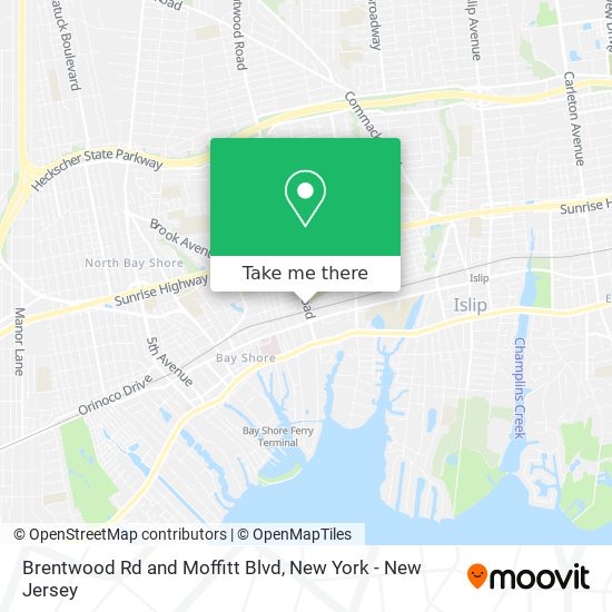 Brentwood Rd and Moffitt Blvd map
