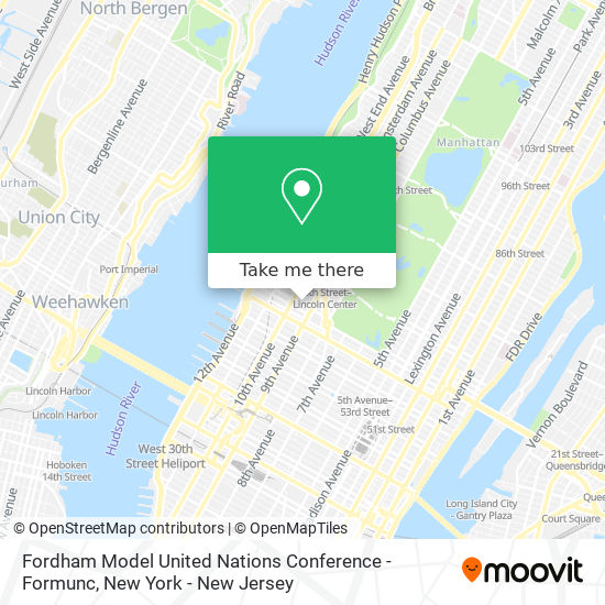 Mapa de Fordham Model United Nations Conference - Formunc