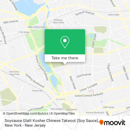 Mapa de Soysauce Glatt Kosher Chinese Takeout (Soy Sauce)