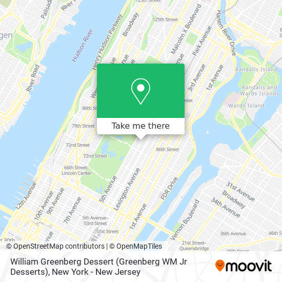 Mapa de William Greenberg Dessert (Greenberg WM Jr Desserts)