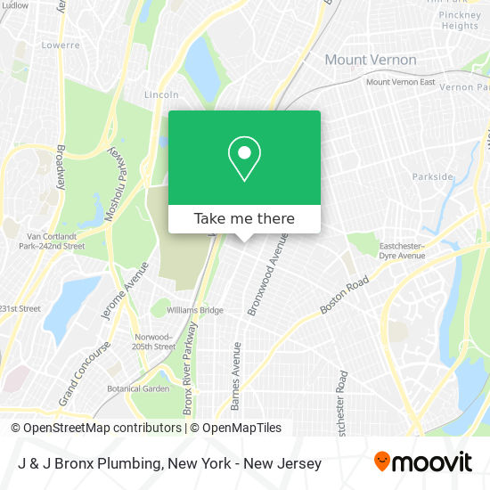 J & J Bronx Plumbing map