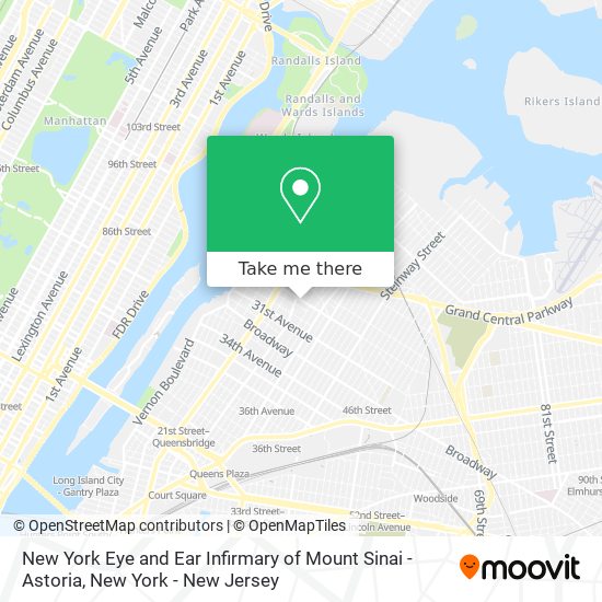 New York Eye and Ear Infirmary of Mount Sinai - Astoria map