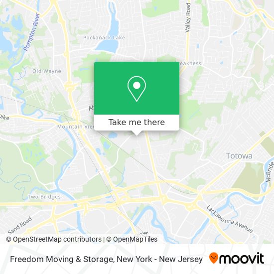 Mapa de Freedom Moving & Storage