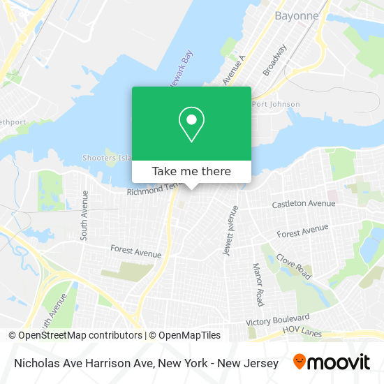 Mapa de Nicholas Ave Harrison Ave