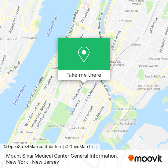 Mapa de Mount Sinai Medical Center General Information