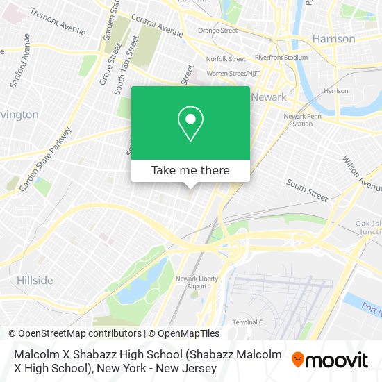 Mapa de Malcolm X Shabazz High School