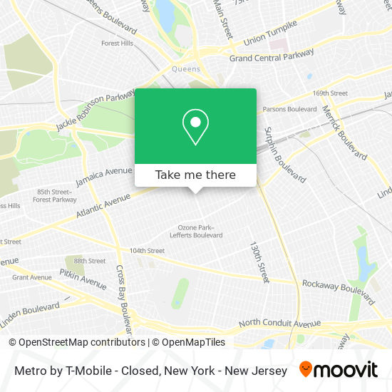 Mapa de Metro by T-Mobile - Closed