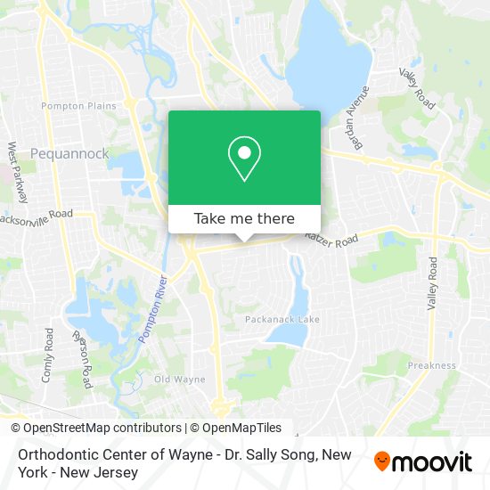 Mapa de Orthodontic Center of Wayne - Dr. Sally Song