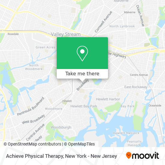 Achieve Physical Therapy map