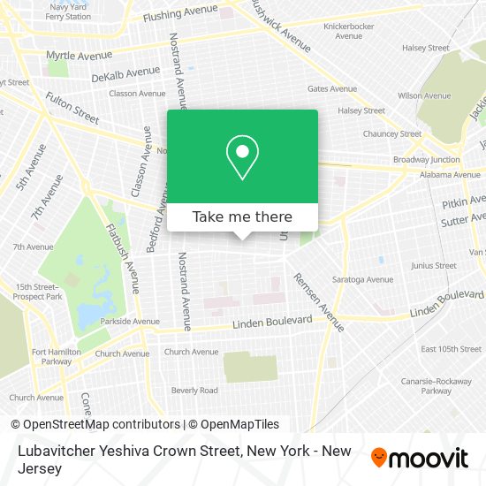 Mapa de Lubavitcher Yeshiva Crown Street