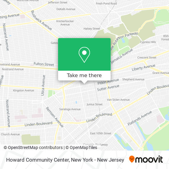 Howard Community Center map