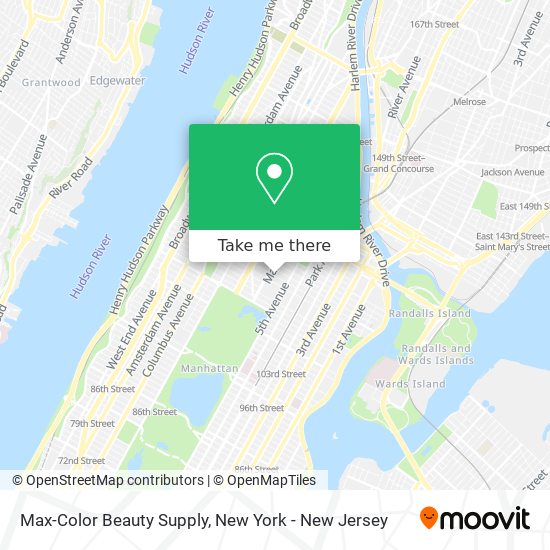 Mapa de Max-Color Beauty Supply