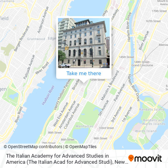 The Italian Academy for Advanced Studies in America (The Italian Acad for Advanced Studi) map