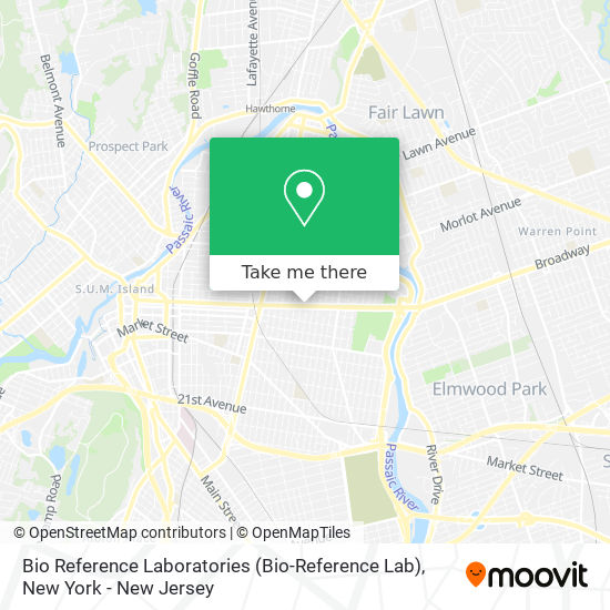 Mapa de Bio Reference Laboratories (Bio-Reference Lab)