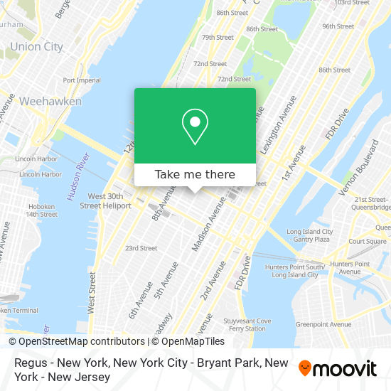 Regus - New York, New York City - Bryant Park map