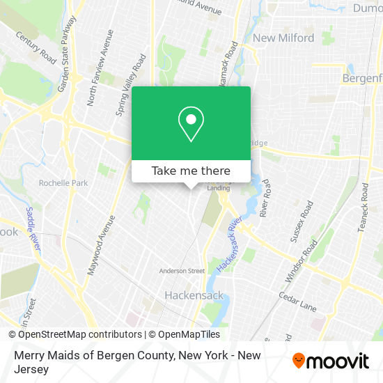 Merry Maids of Bergen County map