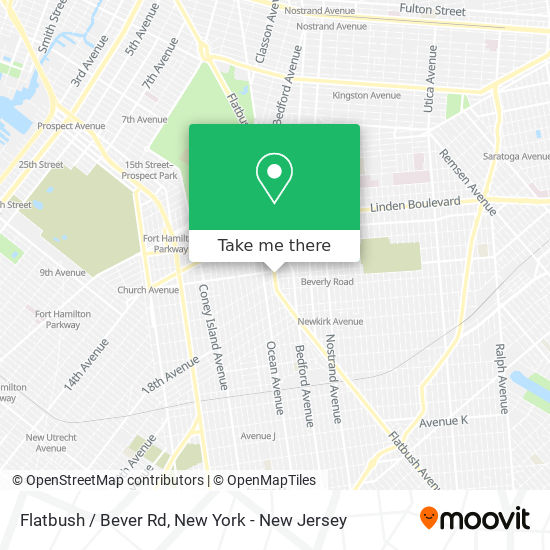 Mapa de Flatbush / Bever Rd