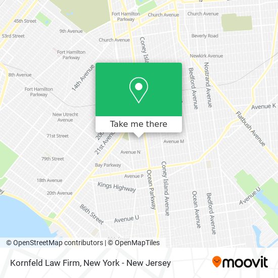Kornfeld Law Firm map