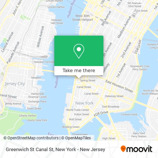 Mapa de Greenwich St Canal St