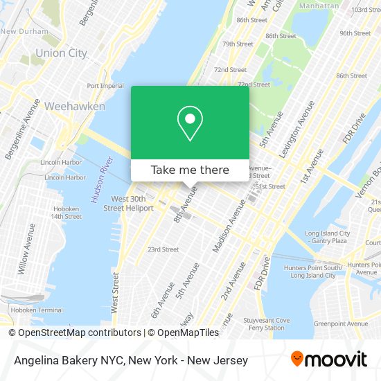 Angelina Bakery NYC map