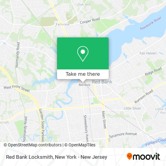 Red Bank Locksmith map