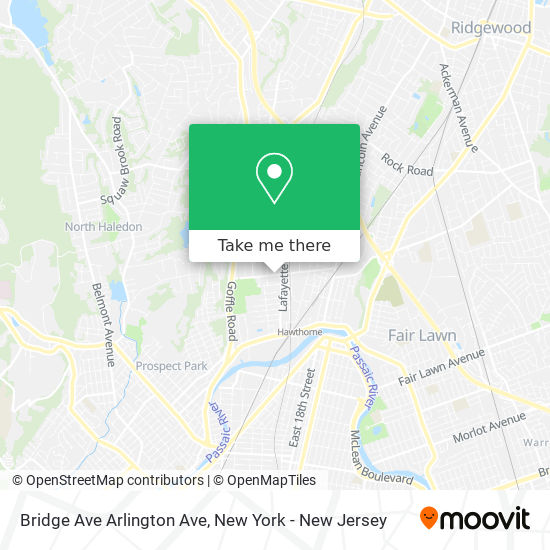 Mapa de Bridge Ave Arlington Ave