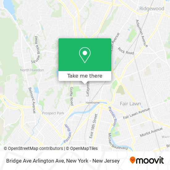 Bridge Ave Arlington Ave map