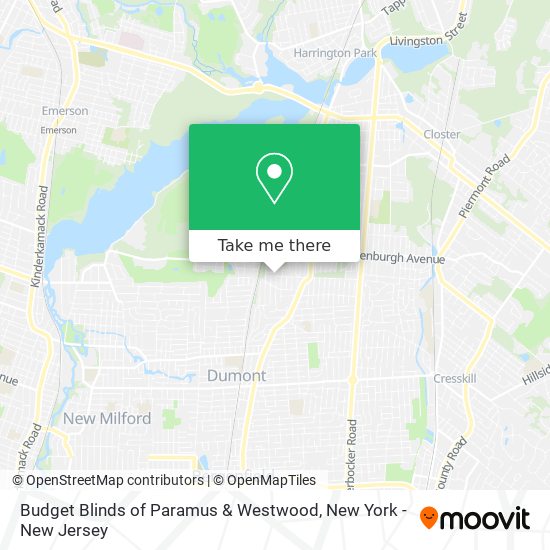 Budget Blinds of Paramus & Westwood map