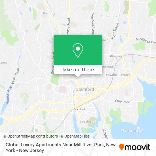 Global Luxury Apartments Near Mill River Park map