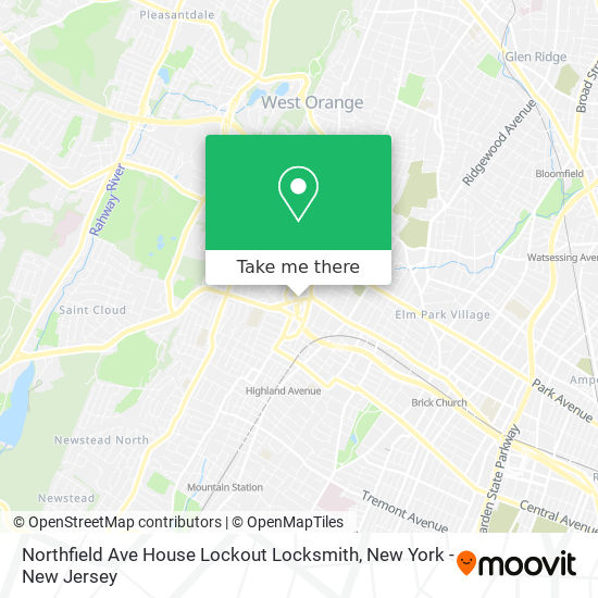 Mapa de Northfield Ave House Lockout Locksmith