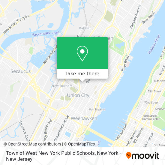Mapa de Town of West New York Public Schools