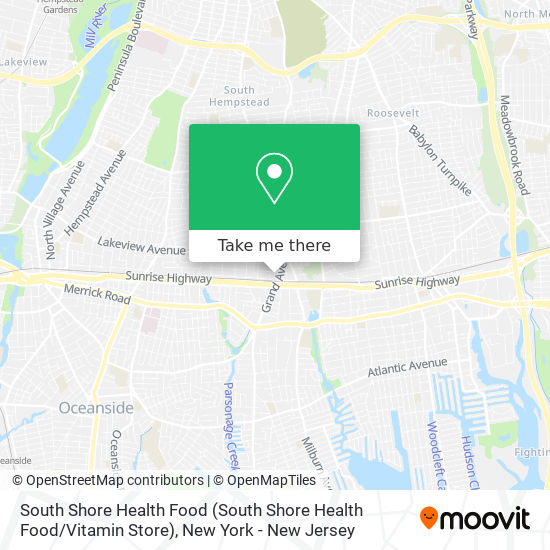 South Shore Health Food (South Shore Health Food / Vitamin Store) map