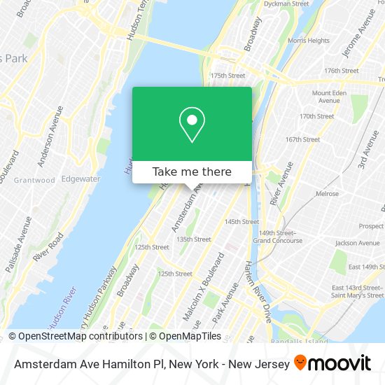 Mapa de Amsterdam Ave Hamilton Pl