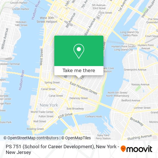 Mapa de PS 751 (School for Career Development)