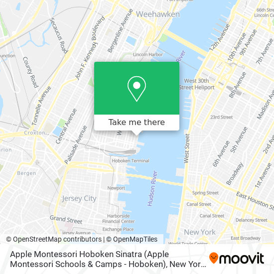 Mapa de Apple Montessori Hoboken Sinatra (Apple Montessori Schools & Camps - Hoboken)