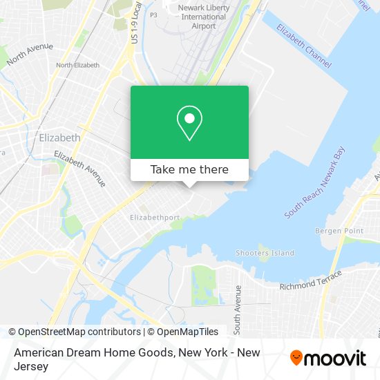 American Dream Home Goods map