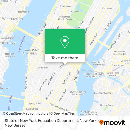 State of New York Education Department map