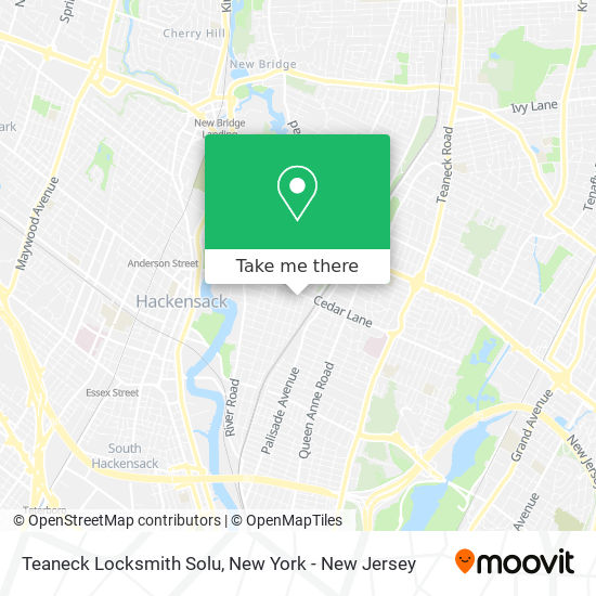 Mapa de Teaneck Locksmith Solu