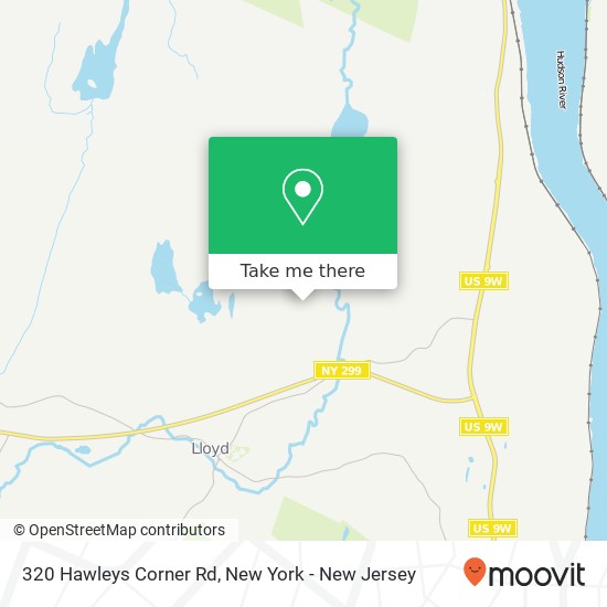 Mapa de 320 Hawleys Corner Rd, Highland, NY 12528