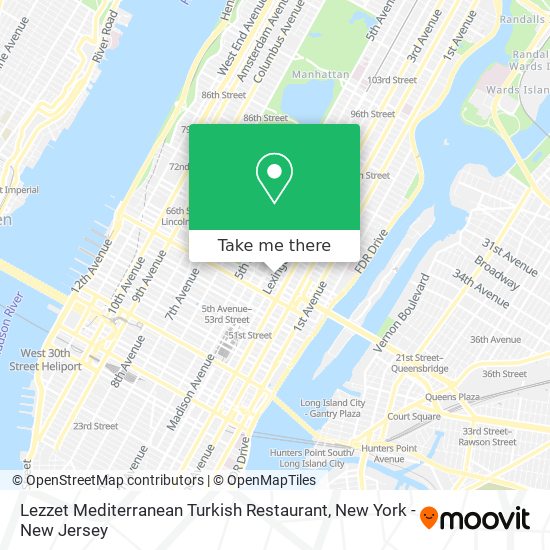 Mapa de Lezzet Mediterranean Turkish Restaurant