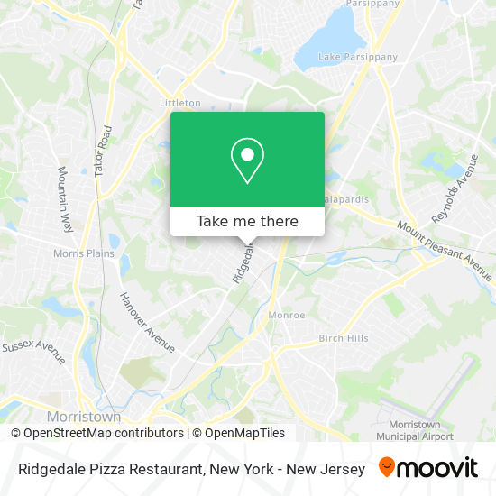 Mapa de Ridgedale Pizza Restaurant