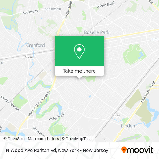 N Wood Ave Raritan Rd map
