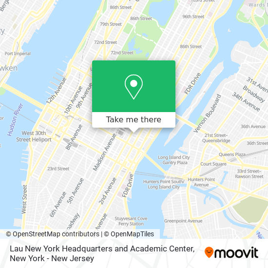 Lau New York Headquarters and Academic Center map