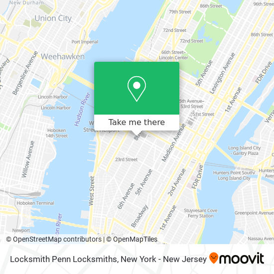 Locksmith Penn Locksmiths map