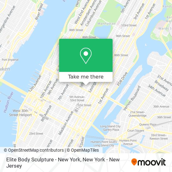 Mapa de Elite Body Sculpture - New York