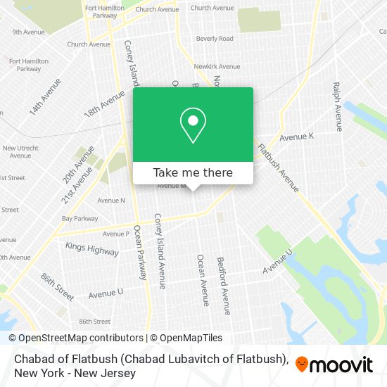 Chabad of Flatbush map