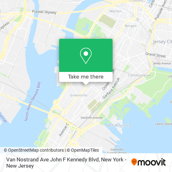 Mapa de Van Nostrand Ave John F Kennedy Blvd