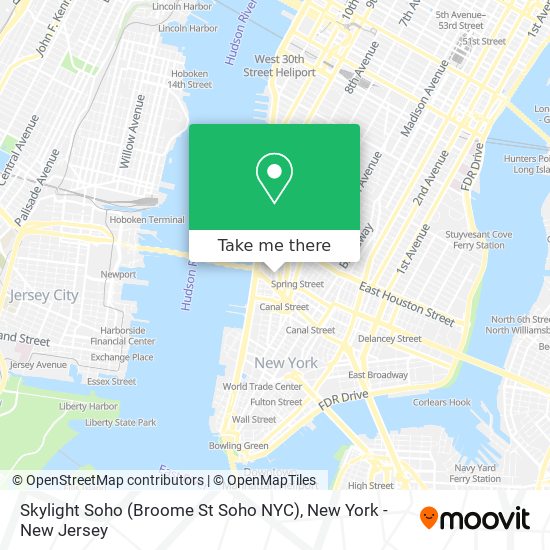 Mapa de Skylight Soho (Broome St Soho NYC)