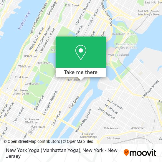 Mapa de New York Yoga (Manhattan Yoga)